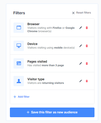 Filters overview